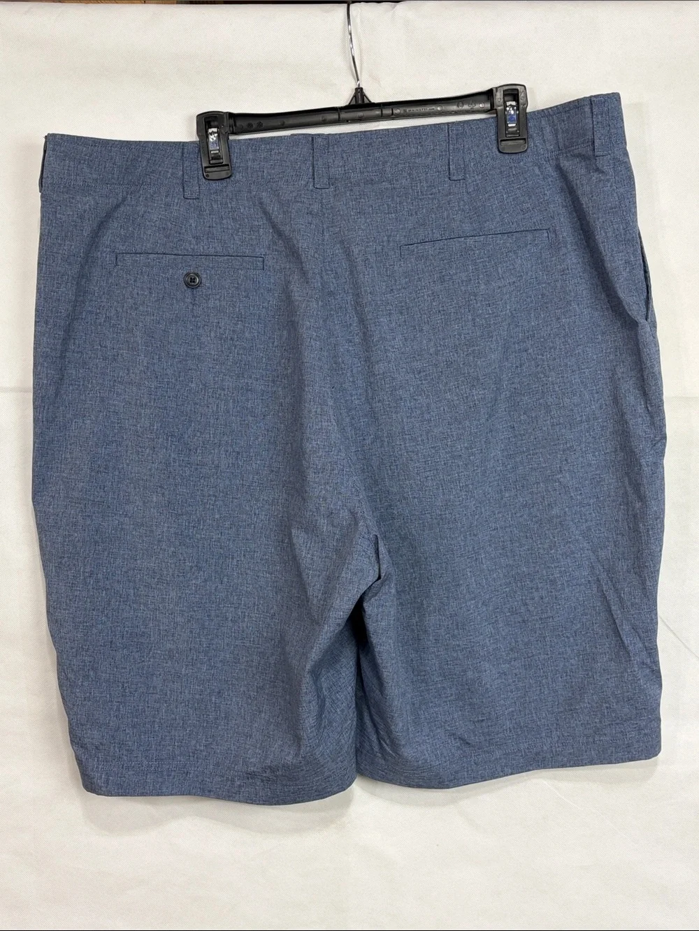 Ben Hogan Men's Tall 44 Blue Flat-Front Performance Shorts